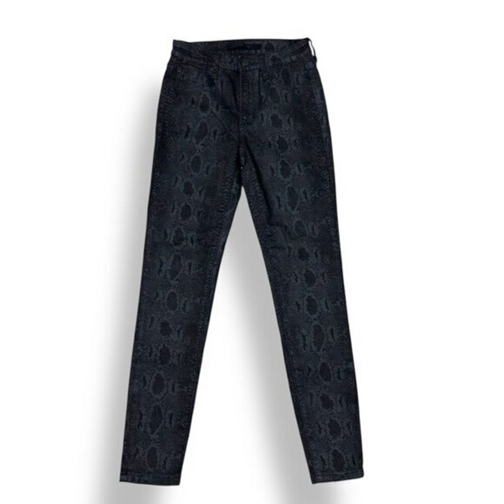 Joe's Jeans The Charlie Black Gray Animal Print High Rise Skinny Jeans Sz 25x27
